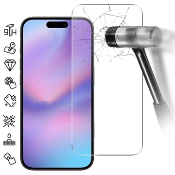 iPhone 17 Pro Panssarilasi - 9H - Case Friendly - läpinäkyvää