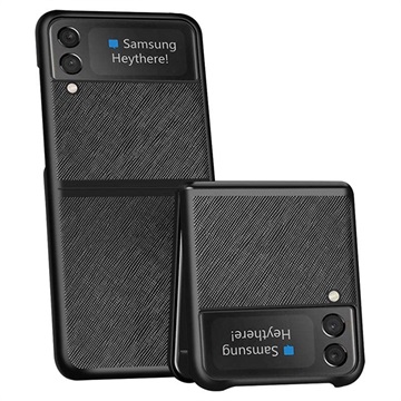 Kuvioitu Samsung Galaxy Z Flip3 5G Hybridikotelo - Musta