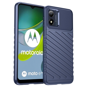 Thunder Sarja Motorola Moto E13 TPU Suojakuori - Sininen