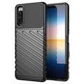 Thunder Sarja Sony Xperia 10 III, Xperia 10 III Lite TPU Suojakuori - Musta