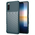 Thunder Sarja Sony Xperia 10, Xperia 10 III Lite III TPU Suojakuori - Vihreä