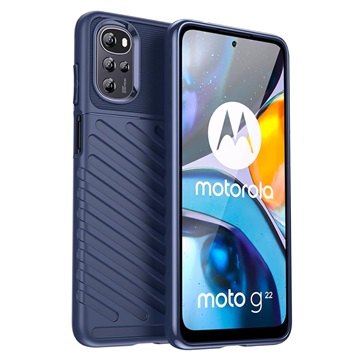 Thunder Sarja Motorola Moto G22 TPU Suojakuori - Sininen