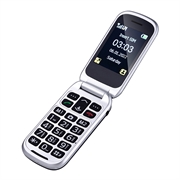 Tokvia D330 4G Senior Simpukkapuhelin - Kaksoisnäyttö, SOS - Musta