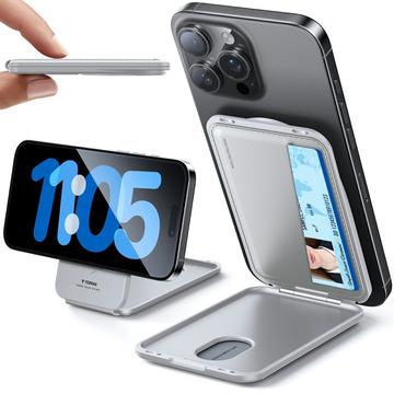 Torras 360 MagSafe-korttipidike jalustalla - harmaa