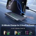 Torras Mini Slim PD Powerbank sisäänrakennetulla USB-C-kaapelilla - 10000mAh - harmaa