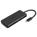 Transcend HUB5C USB 3.1 Gen 2 Hubi Korttilukijalla - USB-C - Musta