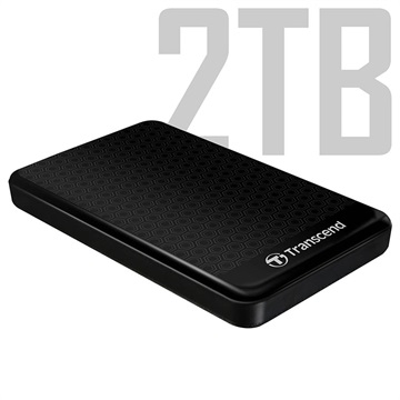 Transcend StoreJet 25A3 USB 3.1 Gen 1 Ulkoinen Kiintolevy - 2TB - Musta