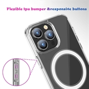 iPhone 15 Pro Hybridikotelo - MagSafe-yhteensopiva - Läpinäkyvä