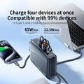 Tranyoo T-L7 70000mAh Powerbank - 65W PD, 2x USB-A, 2x USB-C - Musta