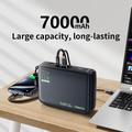 Tranyoo T-L7 70000mAh Powerbank - 65W PD, 2x USB-A, 2x USB-C - Musta