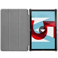 Huawei MediaPad M5 10/M5 10 (Pro) Tri-Fold Folio-kotelo - Musta