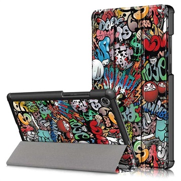 Tri-Fold Sarja Lenovo Tab M8 (HD), Tab M8 (FHD) Lompakkokotelo - Graffiti