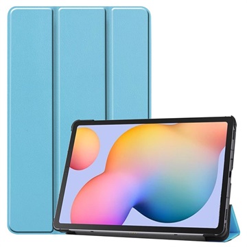 Tri-Fold Sarja Samsung Galaxy Tab S6 Lite 2020/2022 Lompakkokotelo - Vaaleansininen