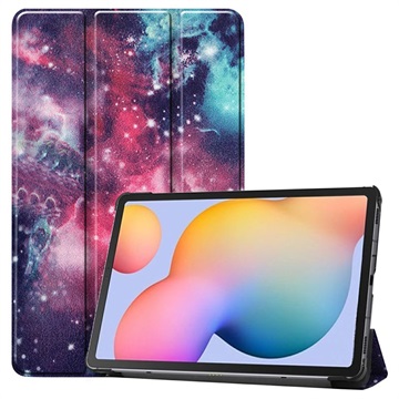 Tri-Fold Sarja Samsung Galaxy Tab S6 Lite 2020/2022 Lompakkokotelo - Galaksi