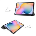 Tri-Fold Sarja Samsung Galaxy Tab S6 Lite 2020/2022 Lompakkokotelo - Harmaa
