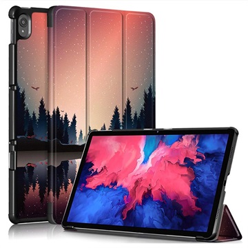 Tri-Fold Sarjan Lenovo Tab P11 Smart Läppäkotelo - Nature