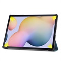 Samsung Galaxy Tab S7+/S8+ Tri-Fold Lompakkokotelo - Sininen