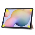 Samsung Galaxy Tab S7+/S8+ Tri-Fold Lompakkokotelo - Ruusukulta