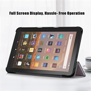 Amazon Fire HD 8 (2020)/8 Plus (2022) Tri-Fold Sarjan Smart Lompakkokotelo - Harmaa