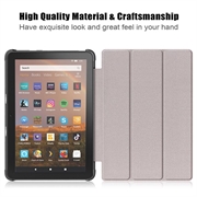 Amazon Fire HD 8 (2020)/8 Plus (2022) Tri-Fold Sarjan Smart Lompakkokotelo - Harmaa