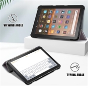 Amazon Fire HD 8 (2020)/8 Plus (2022) Tri-Fold Sarjan Smart Lompakkokotelo - Harmaa