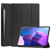 Lenovo Tab P12 Pro Tri-Fold Sarjan Smart Lompakkokotelo - Musta