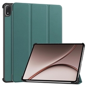 OnePlus Pad 4/Oppo Pad 5 Pro Tri-Fold Series Smart Folio -kotelo - Mustanvihreä