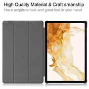 Samsung Galaxy Tab S10+ Tri-Fold Sarjan Smart Lompakkokotelo - Älä koske minuun