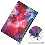Samsung Galaxy Tab S10+ Tri-Fold Sarjan Smart Lompakkokotelo - Galaksi