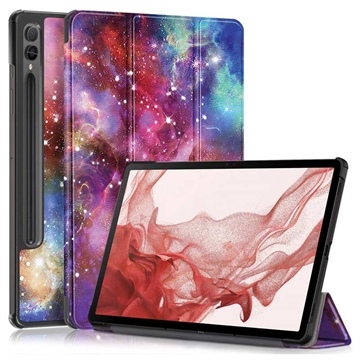 Samsung Galaxy Tab S9+ Tri-Fold Sarjan Smart Lompakkokotelo - Sininen