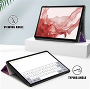 Samsung Galaxy Tab S9+ Tri-Fold Sarjan Smart Lompakkokotelo - Sininen