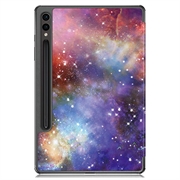 Samsung Galaxy Tab S9+ Tri-Fold Sarjan Smart Lompakkokotelo - Sininen
