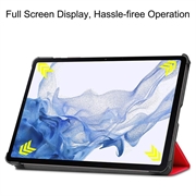 Samsung Galaxy Tab S9 Tri-Fold Sarjan Smart Läppäkotelo - Punainen