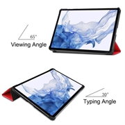 Samsung Galaxy Tab S9 Tri-Fold Sarjan Smart Läppäkotelo - Punainen
