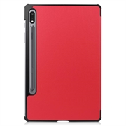 Samsung Galaxy Tab S9 Tri-Fold Sarjan Smart Läppäkotelo - Punainen