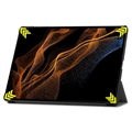 Samsung Galaxy Tab S9 Ultra Tri-Fold Sarjan Smart Lompakkokotelo - Harmaa