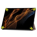 Samsung Galaxy Tab S9 Ultra Tri-Fold Sarjan Smart Lompakkokotelo - Ruusukulta