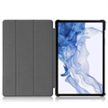 Samsung Galaxy Tab S9 Tri-Fold Sarjan Smart Lompakkokotelo - Valkoinen Kukat