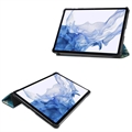 Samsung Galaxy Tab S9 Tri-Fold Sarjan Smart Lompakkokotelo - Valkoinen Kukat