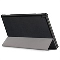 Tri-Fold Series Lenovo Tab M10 Smart Foliokotelo - Musta