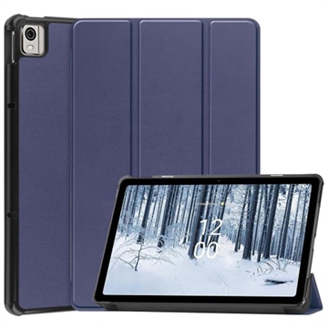 Tri-Fold Sarjan Nokia T21 Smart Foliokotelo - Sininen