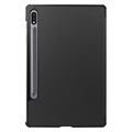 Tri-Fold Smart Samsung Galaxy Tab S8 Lompakkokotelo - Musta