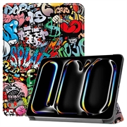 iPad Pro 11 (2024) Tri-Fold Sarjan Smart Lompakkokotelo - Graffiti