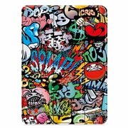 iPad Pro 11 (2024) Tri-Fold Sarjan Smart Lompakkokotelo - Graffiti