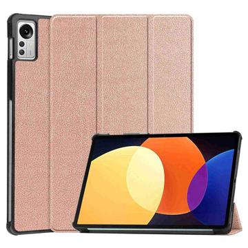 Tri-Fold Sarjan Xiaomi Pad 5 Pro 12.4 Smart Lompakkokotelo - Ruusukulta