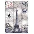 iPad 9.7 2017/2018 Tri-Fold Smart Suojakotelo - Eiffel Torni