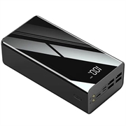 Triple USB Nopea Varavirtalähde 50000mAh - PD 18W - Musta