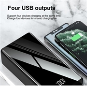 Triple USB Nopea Varavirtalähde 50000mAh - PD 18W - Musta