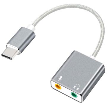 USB-C / AUX Kuuloke & Mikrofoni Audio Adapteri