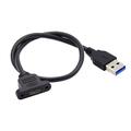 U3-083-AM 50cm Type-A USB 3.0 uros Micro 3.0 Type-B naaras muunnin 5Gbps ruuvikiinnitystyyppinen jatkokaapeli